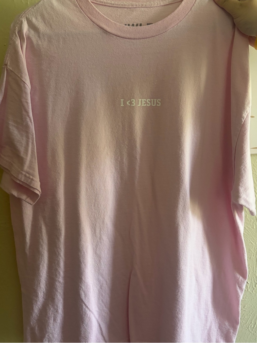 I <3 JESUS Short Sleeve Tee - Light Pink